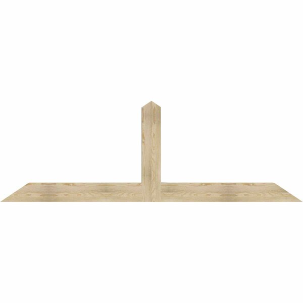 Ekena Millwork Portland Rough Sawn Timber Gable Bracket, Douglas Fir, 96"W x 32"H x 4"D x 6"F, 8/12 Pitch GBW096X32X0406POR00RDF - main